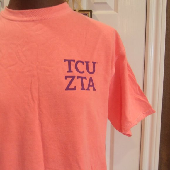 ZTA Sorority Fluo Coral Rainbow T-Shirt - Picture 9 of 9